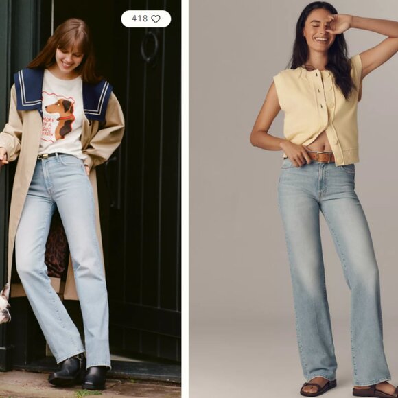 MOTHER Denim - MOTHER The Kick It High-Rise Straight-Leg Jeans - LIKE NEW